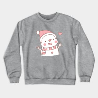 Cute Happy Snowman, Christmas Doodle Crewneck Sweatshirt